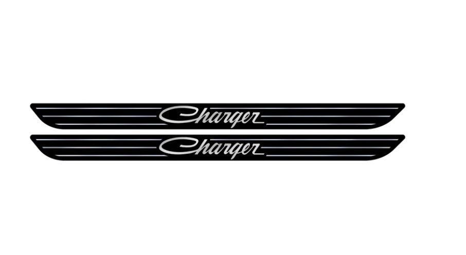 "Charger Script" Door Sill Covers 06-23 Dodge Charger - Click Image to Close